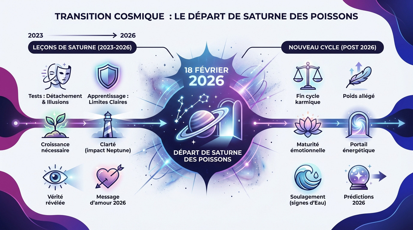 Transition cosmique marquant la fin du cycle de Saturne en Poissons