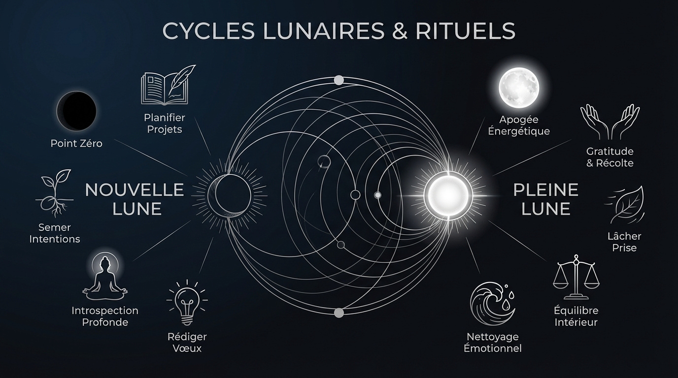 Rituels ésotériques et cycles de la lune