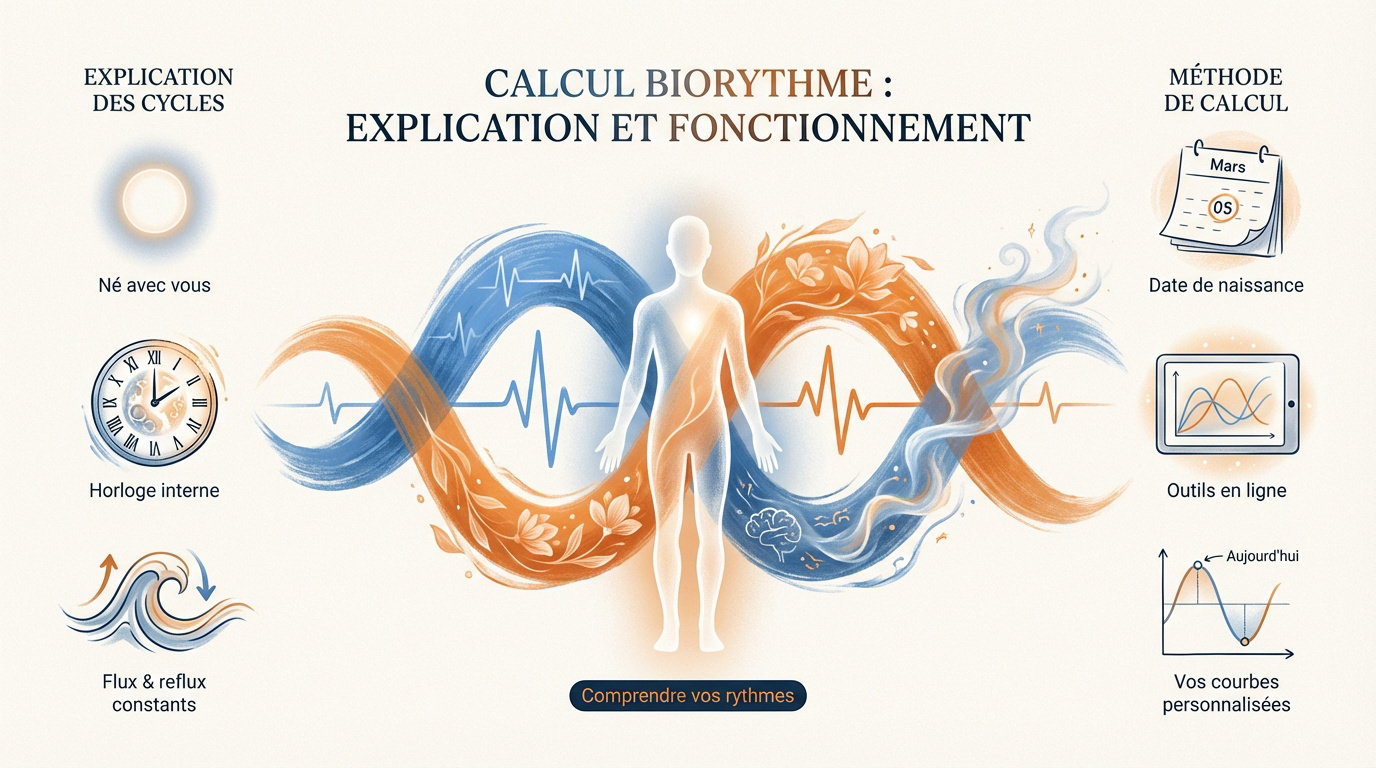 Graphique des courbes de biorythme physique émotionnel et intellectuel